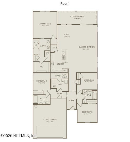 2D floor plan layout of this home in Hyland Trail, Green Cove Springs, FL (Image 3). 2D floor plan layout of this home in Hyland Trail, Green Cove Springs, FL (Image 3).