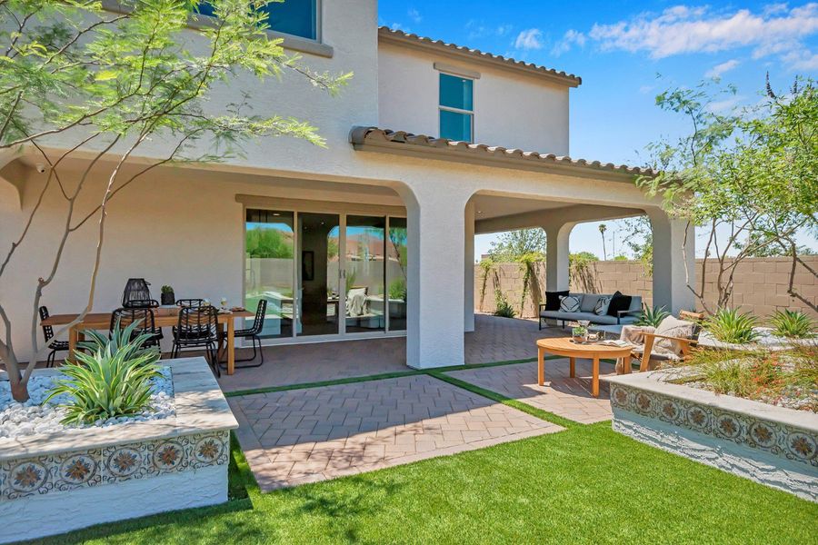 Exterior details and patio area of a home in Icon at Thunderbird, Glendale (Image 27). Exterior details and patio area of a home in Icon at Thunderbird, Glendale (Image 27).