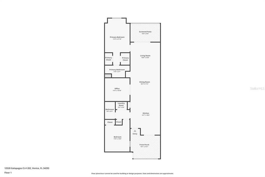 2D floor plan layout of this home in , Venice, FL (Image 4).