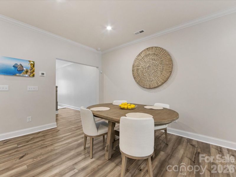 The dining space is open to both the kitchen and living space to provide superior fucntionality for entertaining.