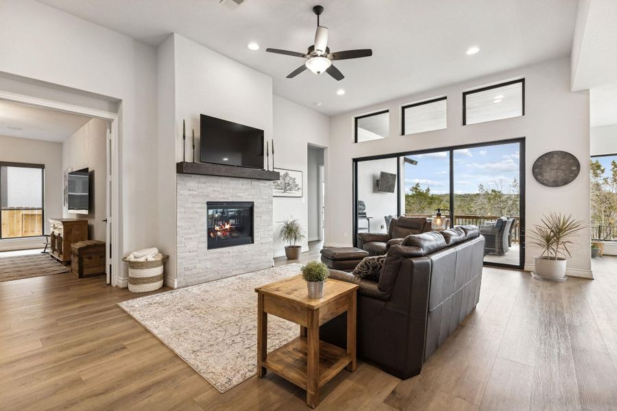 Fireplace in living room