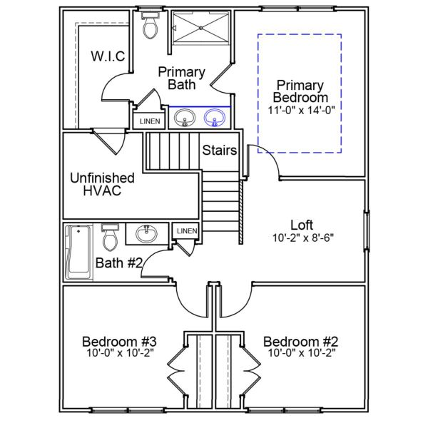 2D floor plan layout of this home in Wingate, Inman, SC (Image 6).
