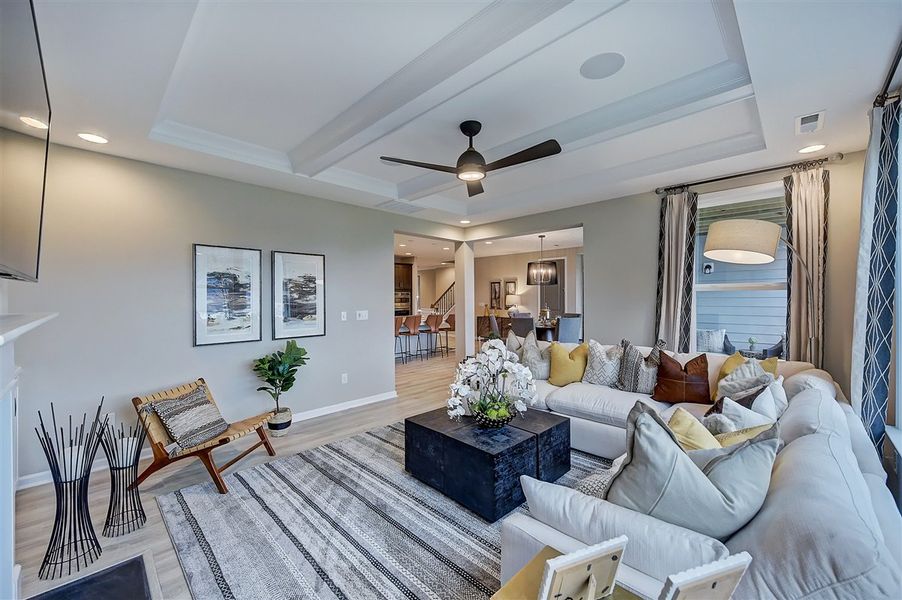 Representative furnished interior of a home built from the Pikewood by Taylor Morrison in Walden Woodlands, Huntersville (Image 15). Representative furnished interior of a home built from the Pikewood by Taylor Morrison in Walden Woodlands, Huntersville (Image 15).