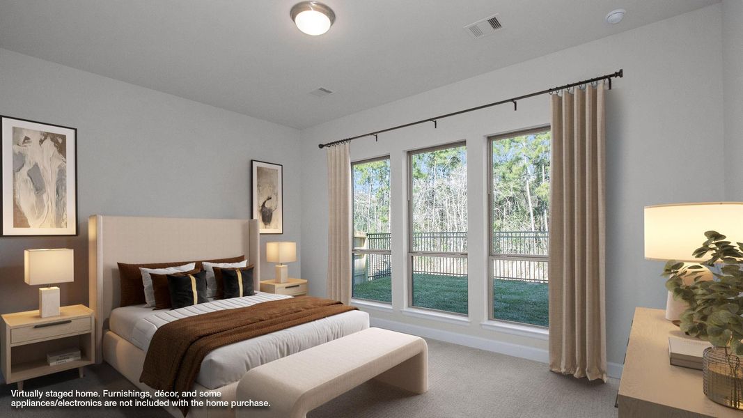 Furnished interior view inside a new home in Grand Central Park, Conroe (Image 3).