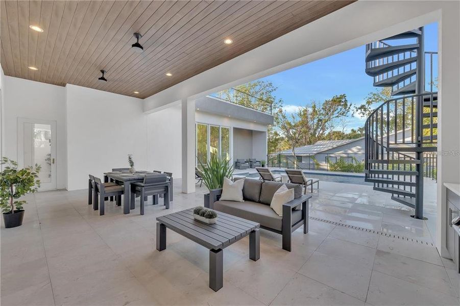 Exterior details and patio area of a home in , Sarasota (Image 36).