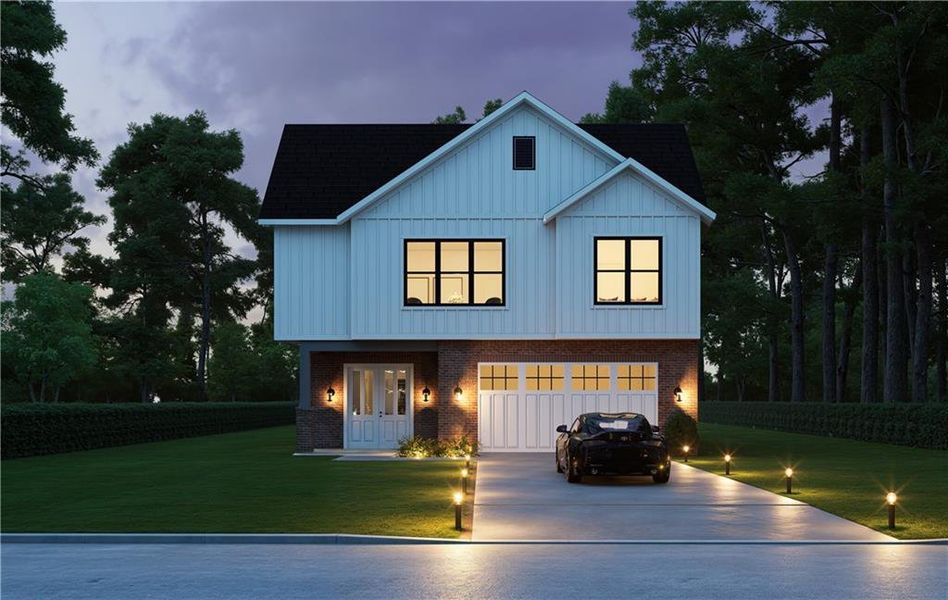 Front exterior of a new home in , Sugar Hill, GA, highlighting curb appeal (Image 25).