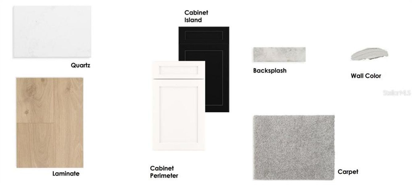 Sample of building materials used in homes in Palmeras at Crossprairie – The Grove Collection, St. Cloud (Image 4).