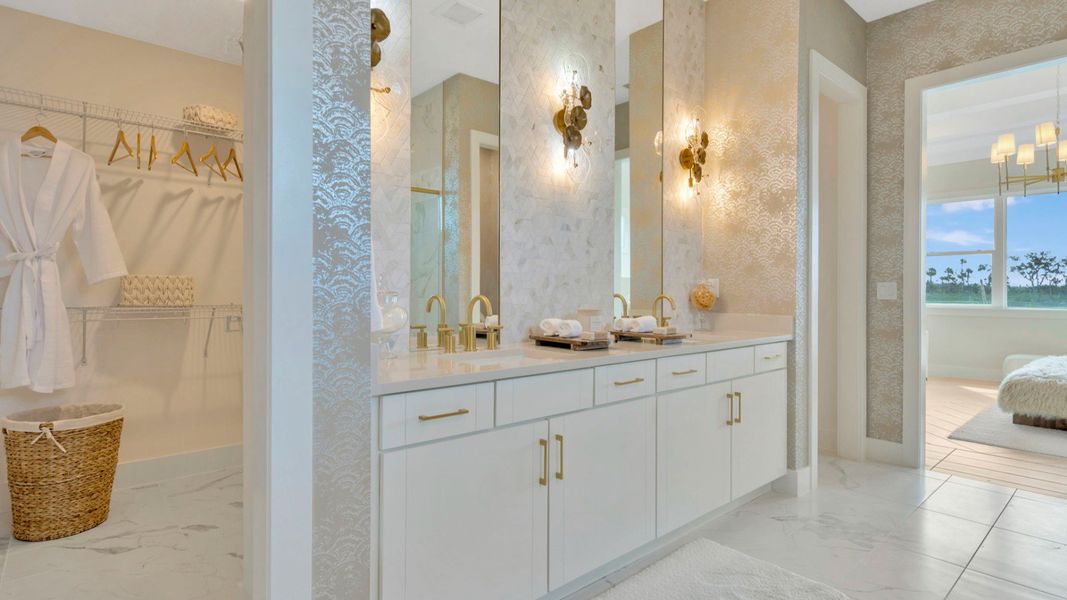 The Primary Bathroom of another Grand Sabal Model which is available at Serengeti.