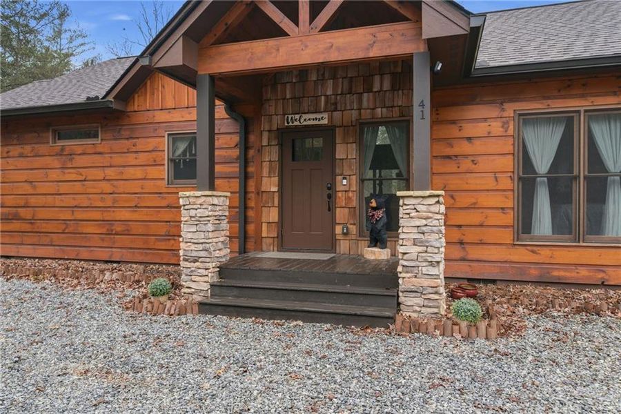 Exterior details and patio area of a home in , Morganton (Image 19). Exterior details and patio area of a home in , Morganton (Image 19).