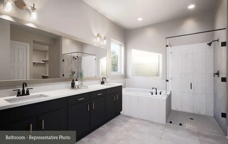 Furnished interior view inside a new home in Prairieland Village - Summit Collection, Cypress (Image 5).