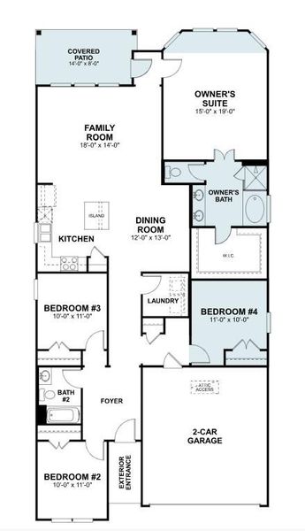 2D floor plan layout of this home in Estancia West, Manchaca, TX (Image 3). 2D floor plan layout of this home in Estancia West, Manchaca, TX (Image 3).
