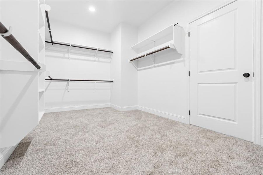 Spacious master closet featuring carpet Spacious master closet featuring carpet