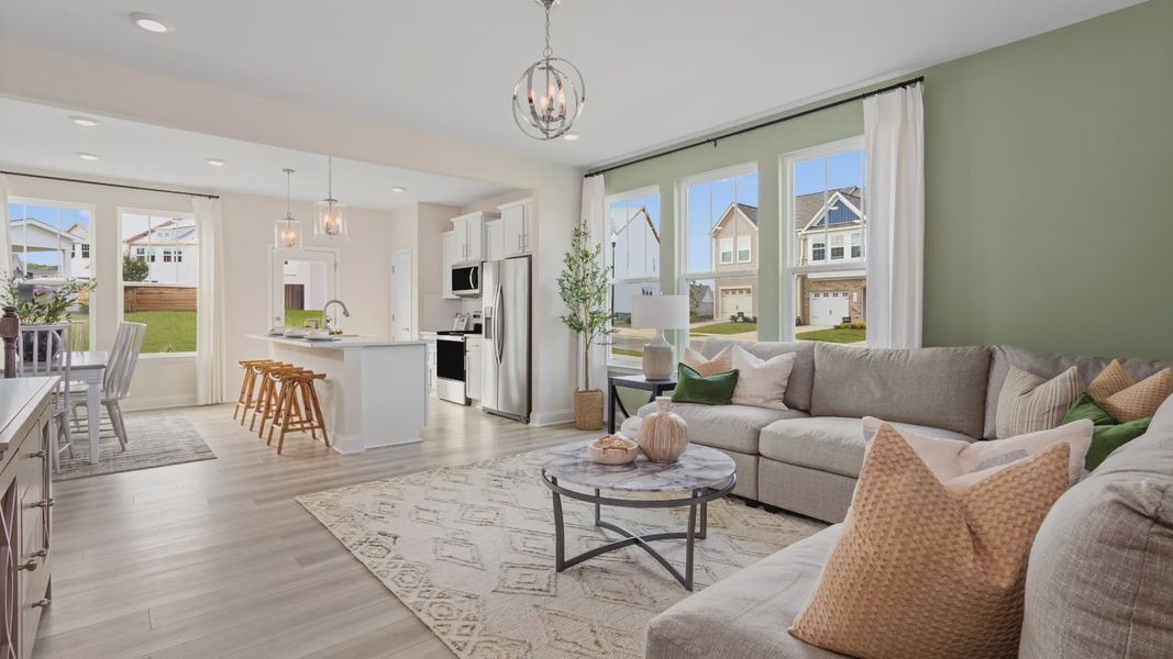 Furnished interior view inside a new home in Spring Village Townhomes, Angier (Image 6).