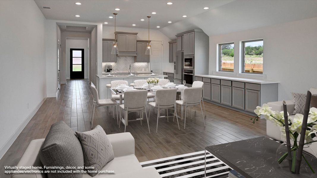 Furnished interior view inside a new home in Alsatian Oaks 50', Castroville (Image 5). Furnished interior view inside a new home in Alsatian Oaks 50', Castroville (Image 5).