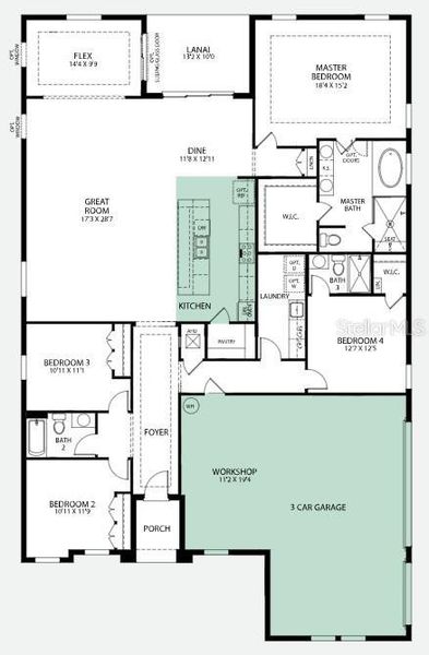 Floor Plan Model home - actual features may vary.