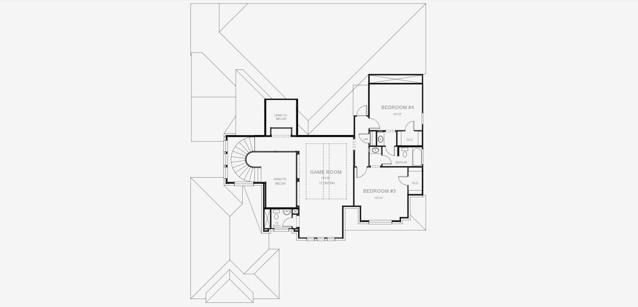 2D floor plan layout for the 4036W by Perry Homes in Terraces 72', Rockwall, TX (Image 4). 2D floor plan layout for the 4036W by Perry Homes in Terraces 72', Rockwall, TX (Image 4).