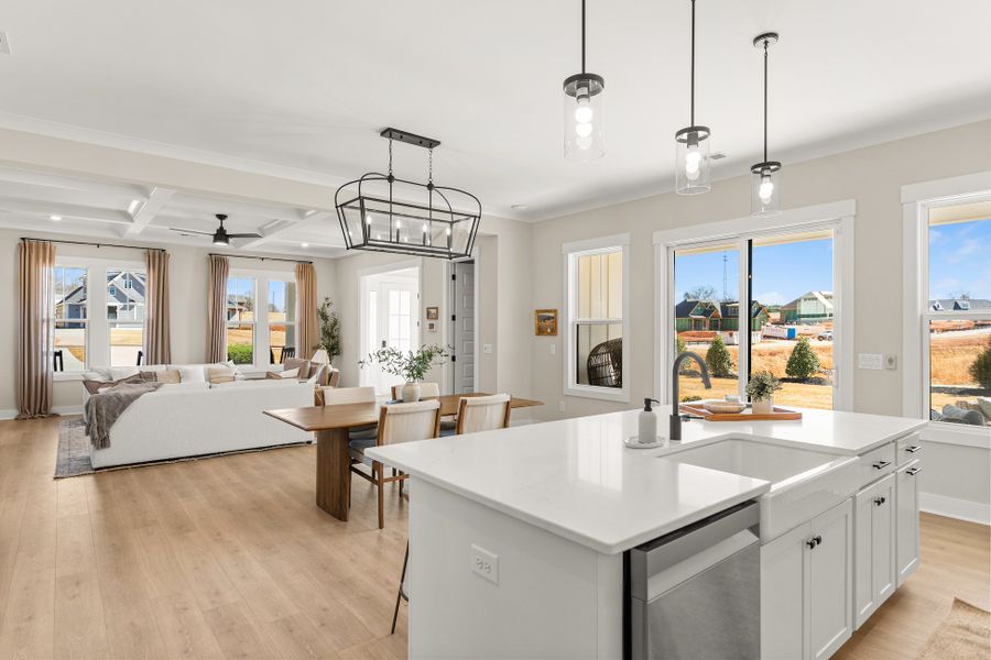 Representative furnished interior of a home built from the Emmy by Hunter Quinn Homes in Walker's Pointe, Anderson (Image 6).