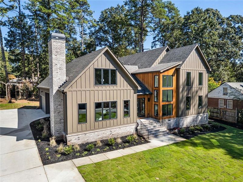 Front exterior of a new home in , Smyrna, GA, highlighting curb appeal (Image 32).