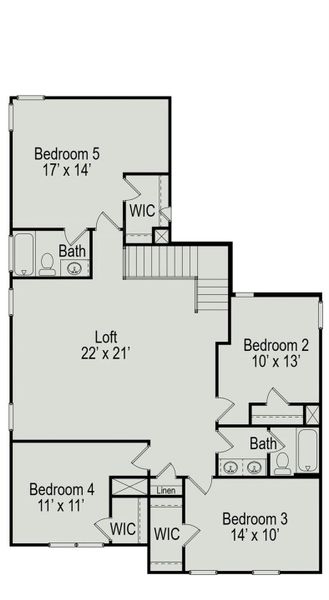 2D floor plan layout of this home in River Ranch, Dayton, TX (Image 3).