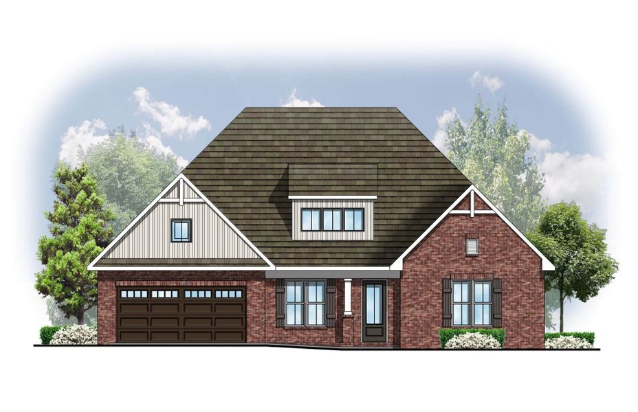 Representative rendering of the exterior for the Cumberland by Cook Bros. Homes (Image 11).