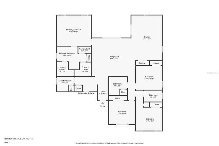 2D floor plan layout of this home in , Ocala, FL (Image 3).