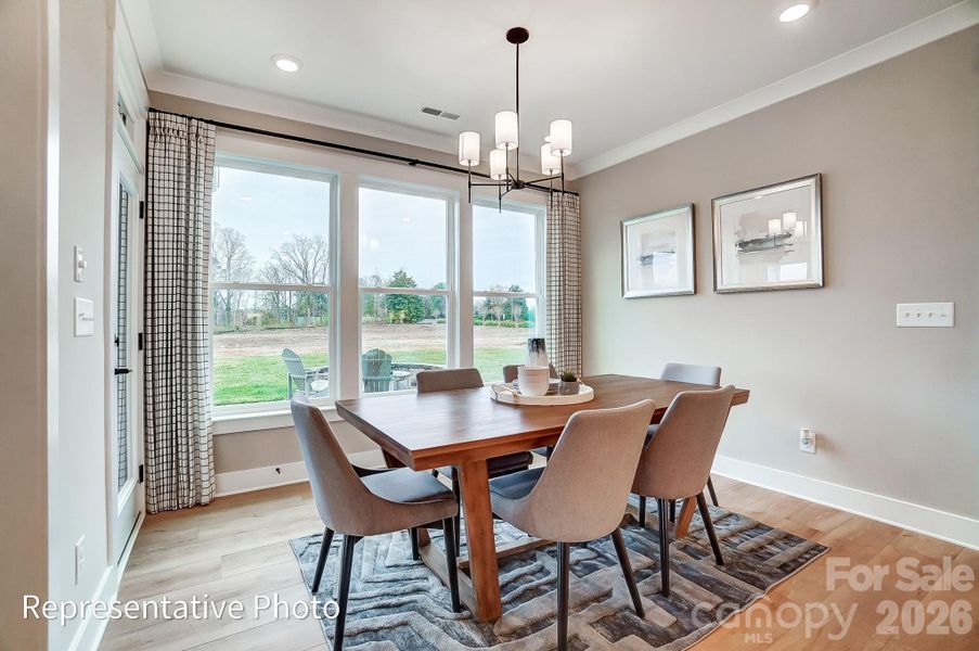 Furnished interior view inside a new home in Robinson Oaks, Gastonia (Image 8). Furnished interior view inside a new home in Robinson Oaks, Gastonia (Image 8).