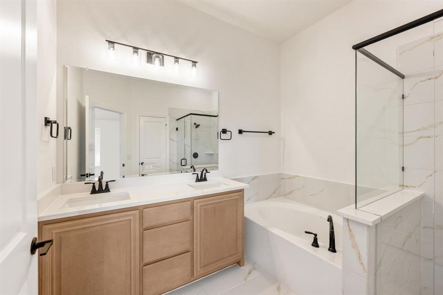 Furnished interior view inside a new home in Georgetown at Kings Fort 50s, Kaufman (Image 10).