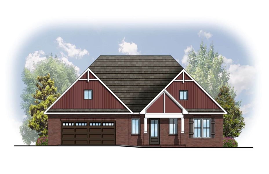 Representative rendering of the exterior for the Laurel I by Cook Bros. Homes (Image 9).