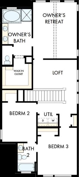 2D floor plan layout of this home in The Twilight at Goodnight Ranch, Austin, TX (Image 3). 2D floor plan layout of this home in The Twilight at Goodnight Ranch, Austin, TX (Image 3).