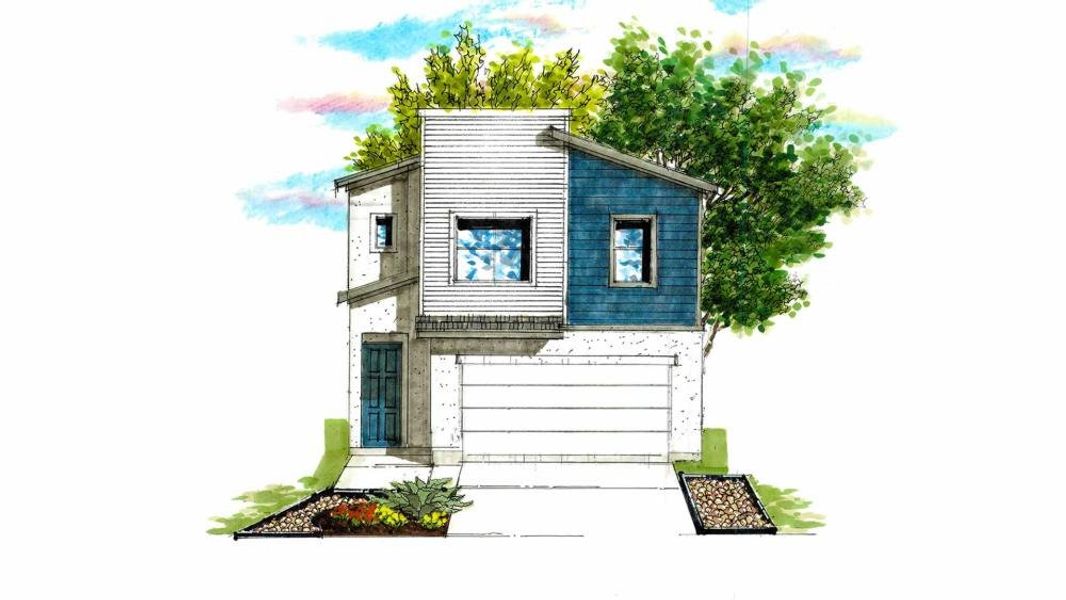 Representative exterior photo of a completed home built from the 1791 by Texas Homes in Trilogy Grove, Leon Valley, TX (Image 2). Representative exterior photo of a completed home built from the 1791 by Texas Homes in Trilogy Grove, Leon Valley, TX (Image 2).