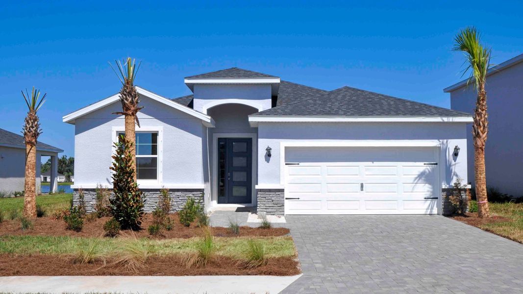 Representative exterior photo of a completed home built from the Lantana by D.R. Horton in Legacy Preserve, Parrish, FL (Image 2). Representative exterior photo of a completed home built from the Lantana by D.R. Horton in Legacy Preserve, Parrish, FL (Image 2).