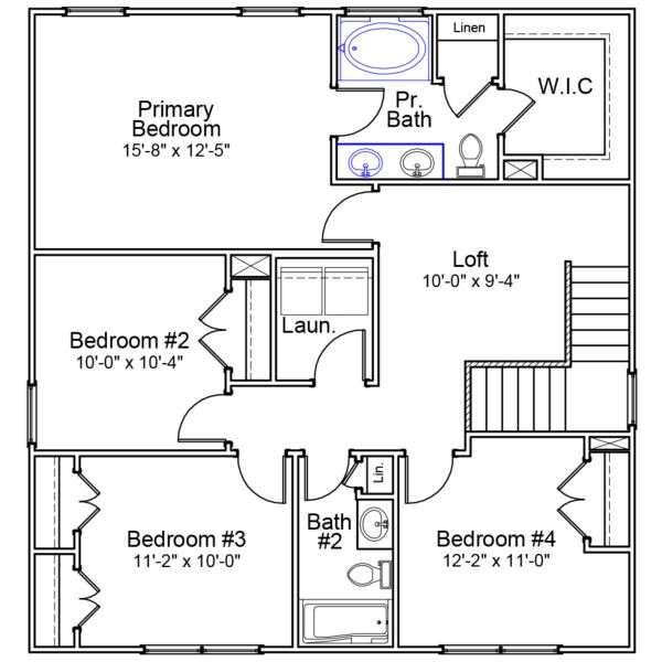 2D floor plan layout of this home in Bell West, Kernersville, NC (Image 3).