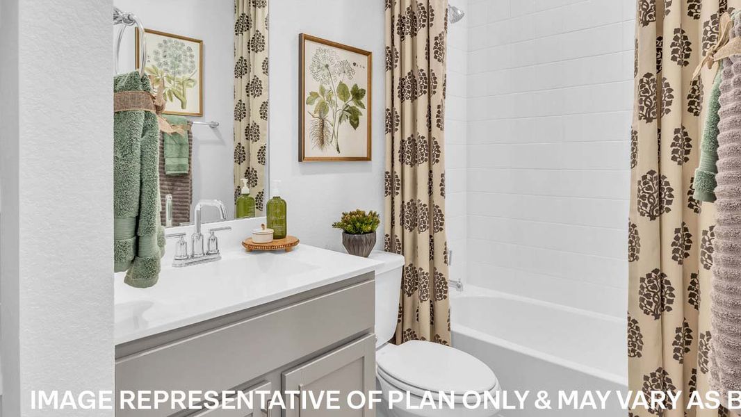 Furnished interior view inside a new home in Trails at Wildhorse, Austin (Image 13).