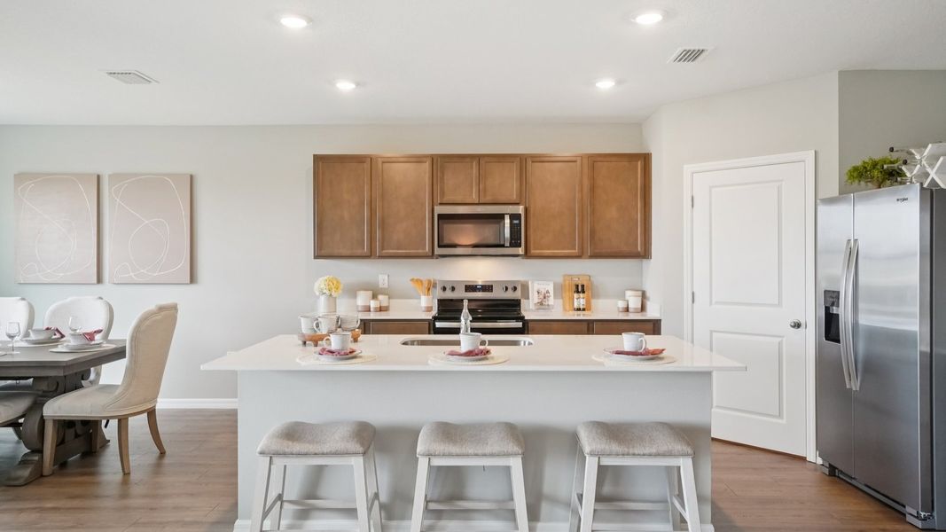 Representative furnished interior of a home built from the Madison by D.R. Horton in Summit View, Dade City (Image 11).