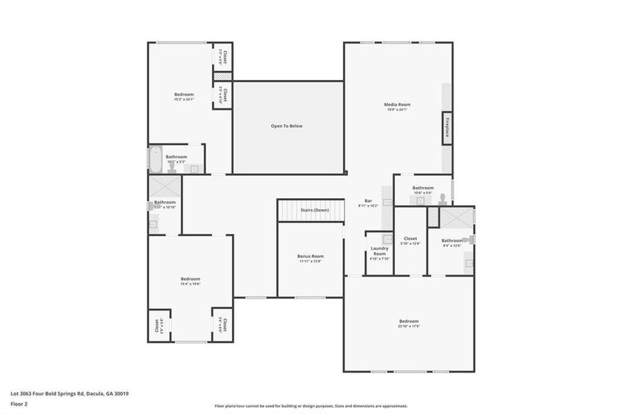 2D floor plan layout of this home in , Dacula, GA (Image 6).