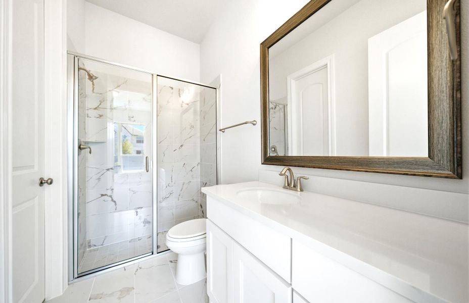 Furnished interior view inside a new home in Bridgeland 60′, Cypress (Image 18).