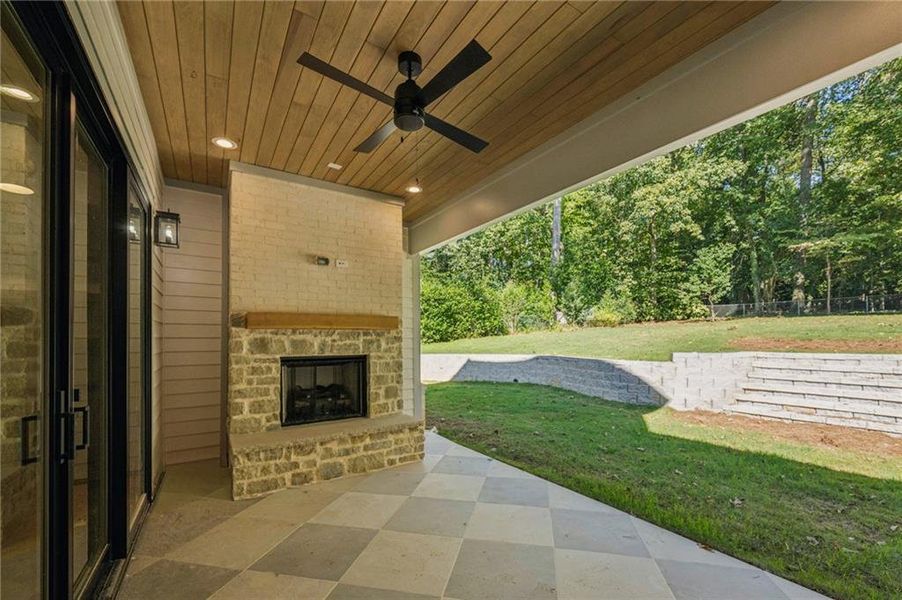 Exterior details and patio area of a home in , Atlanta (Image 3). Exterior details and patio area of a home in , Atlanta (Image 3).