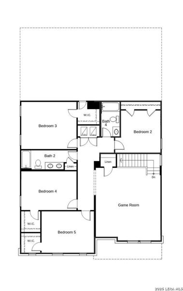 2D floor plan layout of this home in Shoreline Park - Classic Collection, Boerne, TX (Image 3).