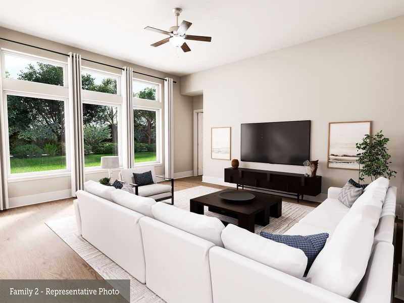 Furnished interior view inside a new home in The Woodlands Hills - Premier Collection, Willis (Image 11).