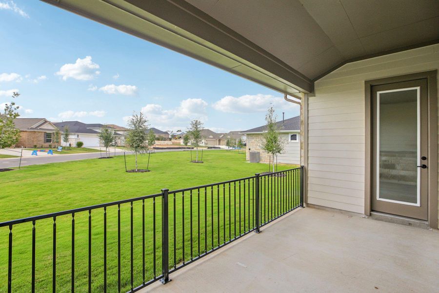Balcony featuring a residential view