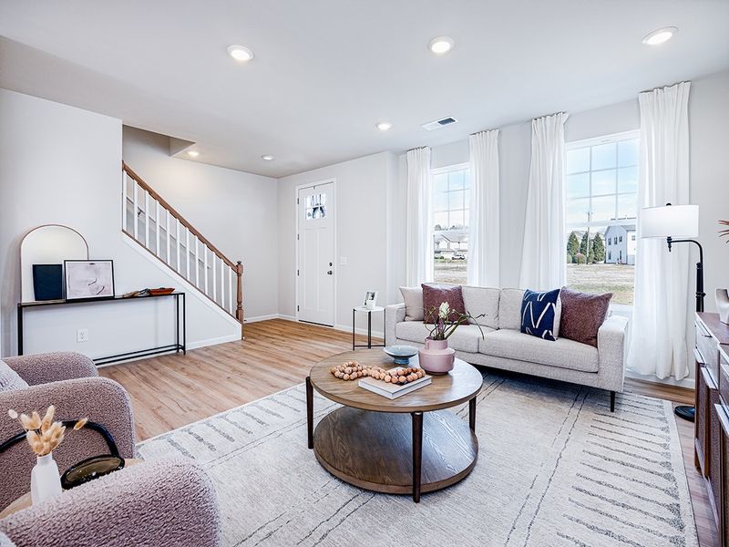 Representative furnished interior of a home built from the Gaston by Brookline Homes in The Crossing at Cramerton Mills, Gastonia (Image 9).