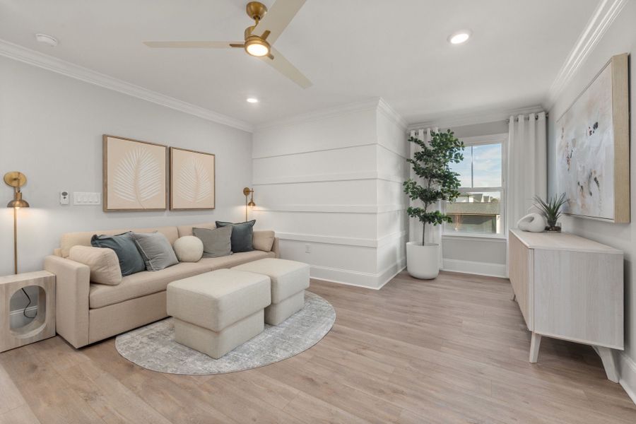 Representative furnished interior of a home built from the Continental by Pulte Homes in Saunders Farm, Fuquay Varina (Image 27).
