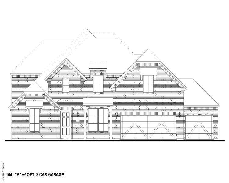 Plan 1641 Elevation B (3C) Plan 1641 Elevation B (3C)