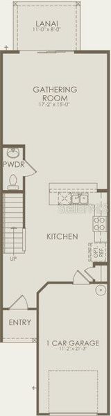 2D floor plan layout of this home in Skylar Crest, Sanford, FL (Image 5).