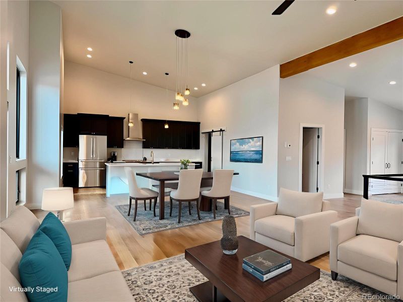 Virtually staged New construction upper livingroom