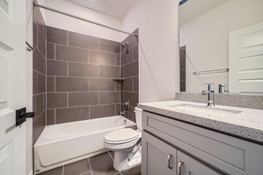 Furnished interior view inside a new home in Townhomes at Gattis, Round Rock (Image 13).