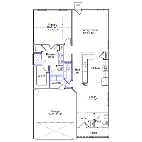 2D floor plan layout of this home in Bluefield, Lexington, SC (Image 2). 2D floor plan layout of this home in Bluefield, Lexington, SC (Image 2).