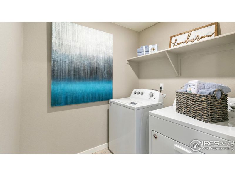 Furnished interior view inside a new home in Fossil Creek Ranch, Windsor (Image 9). Furnished interior view inside a new home in Fossil Creek Ranch, Windsor (Image 9).