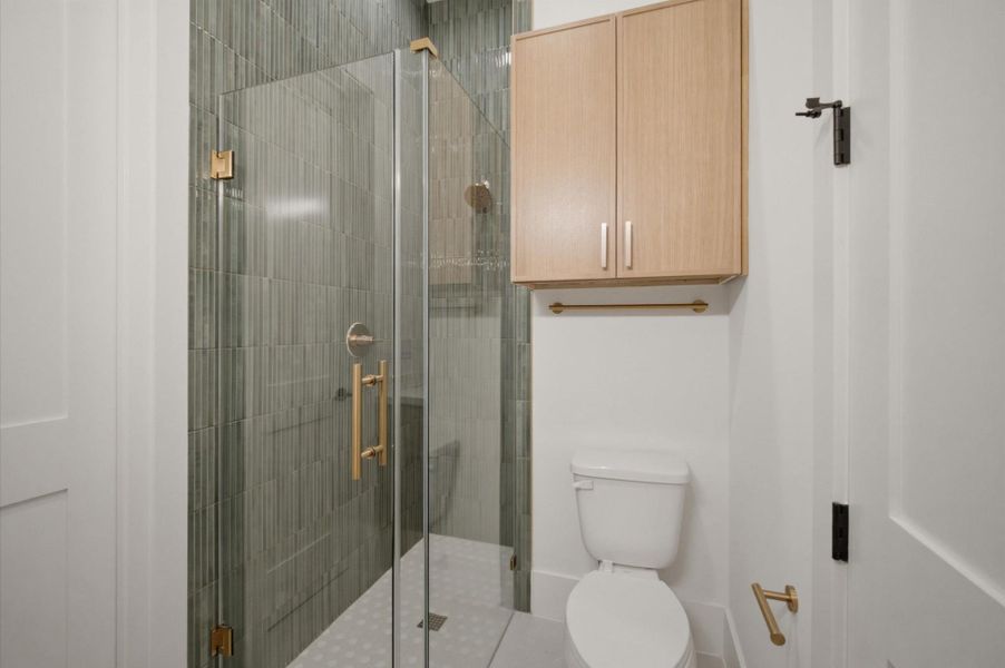 Walk-in shower for the first floor bathroom.