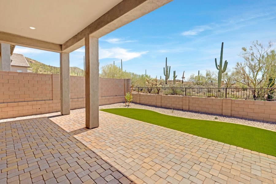 Exterior details and patio area of a home in Saguaro Reserve II, Marana (Image 13).